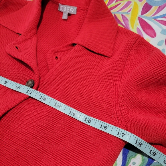J Crew Marielle cropped cardigan CK498 SZ XS Red NWOT - Picture 4 of 5